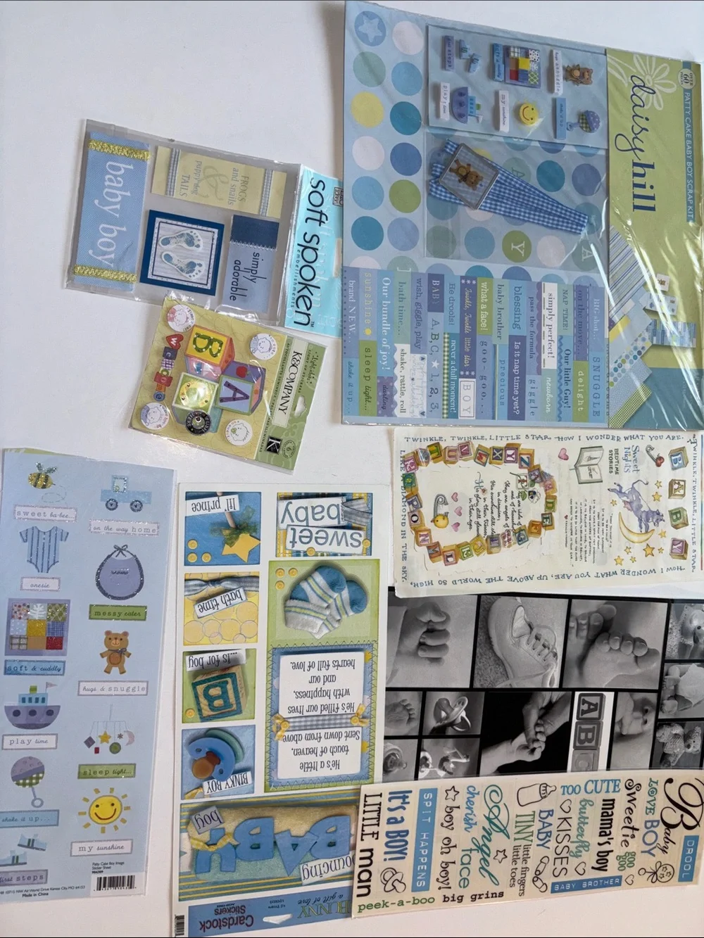 Baby Boy Scrapbook Stickers Baby Boy Scrapbook Embellishment Kit Junk Journal